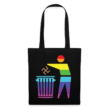 Against Nazis - Tote Bag - black - Front