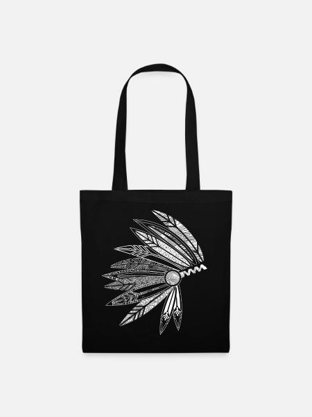 Headdress of a chief - Tote Bag - black