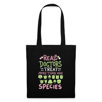 Cadeau vétérinaire, vétérinaire de l'année - Sac en tissu - noir - Devant
