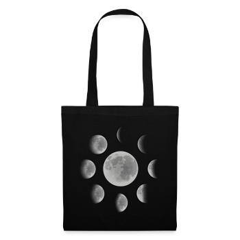 Moons full moon half moon - Tote Bag - black - Front
