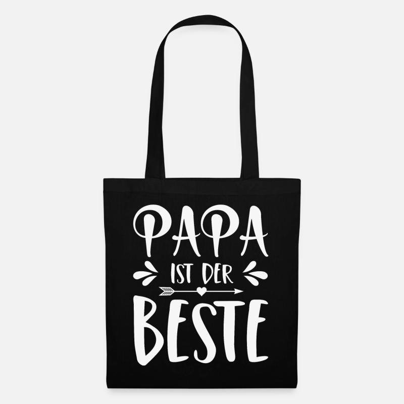 Papa ist der Beste - Stoffbeutel - Schwarz