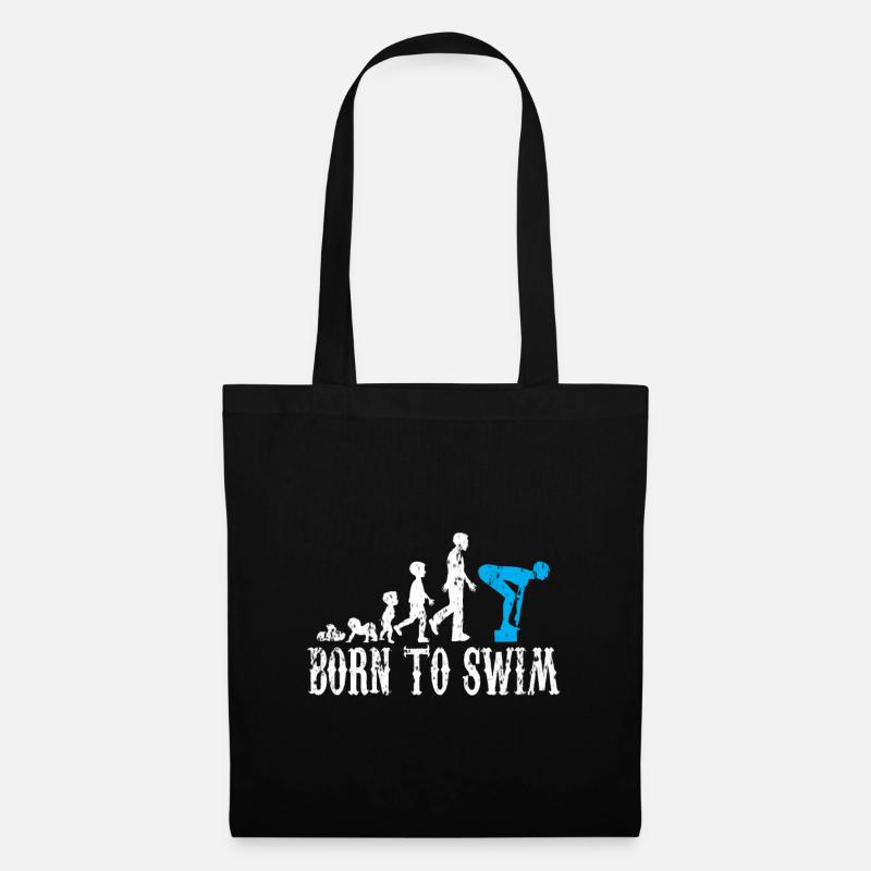 Schwimmen - Stoffbeutel - Schwarz