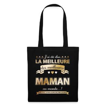 elue meilleure maman - Sac en tissu - noir - Devant