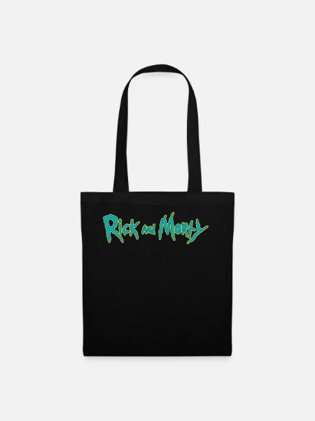 Rick And Morty Serienlogo Typografie - Stoffbeutel - Schwarz