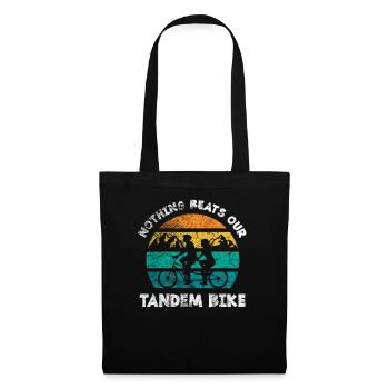 Tandem bike bike - Tote Bag - black - Front