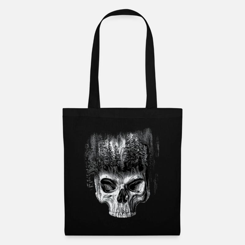 Forêt de crâne - Sac en tissu - noir