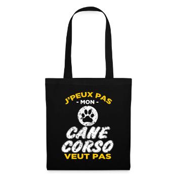 Cane Corso - Sac en tissu - noir - Devant