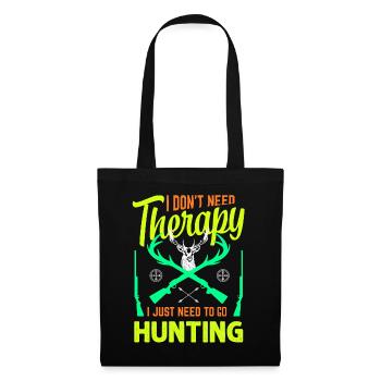 Hunting Therapy Hunting Hunter Hunting Dog Hunting License - Tote Bag - black - Front