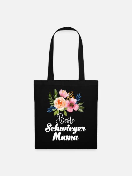 Beste Schwiegermama der Welt Schwiegermutter - Stoffbeutel - Schwarz