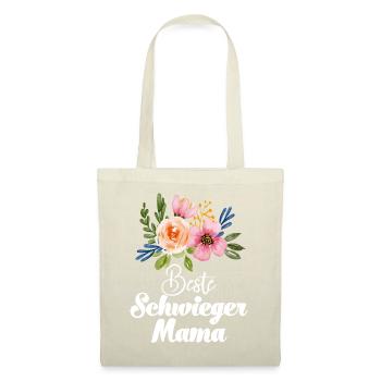 Beste Schwiegermama der Welt Schwiegermutter - Stoffbeutel - Natur - Vorne