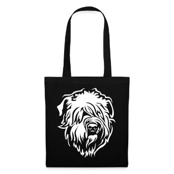 Wheaten Terrier Kopf "Black Edition" - Stoffbeutel - Schwarz - Vorne