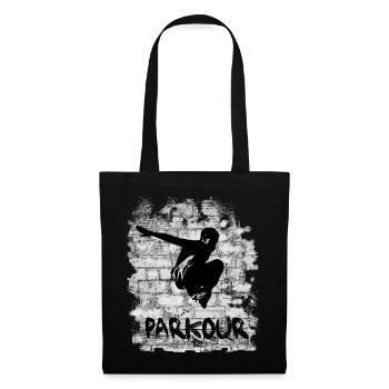Parkour - Stoffbeutel - Schwarz - Vorne