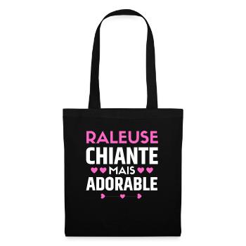 RALEUSE CHIANTE MAIS ADORABLE - Sac en tissu - noir - Devant