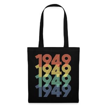 1949 75e anniversaire hommes femmes 75 ans vintage - Sac en tissu - noir - Devant