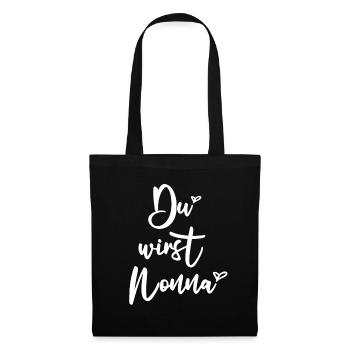 Du wirst Nonna Schweiz wirst Oma Schwangerschaft - Stoffbeutel - Schwarz - Vorne