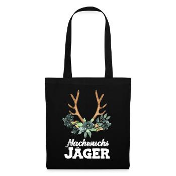 Nachwuchs Jäger Nachwuchsjäger Jagd Papa Jägerin - Stoffbeutel - Schwarz - Vorne