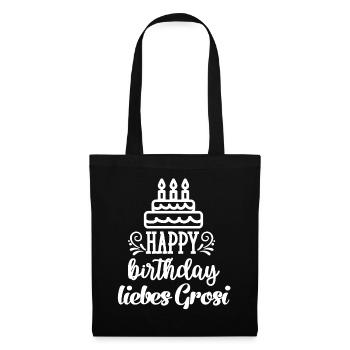 Happy Birthday liebes Grosi Oma Schweiz Grosi - Stoffbeutel - Schwarz - Vorne