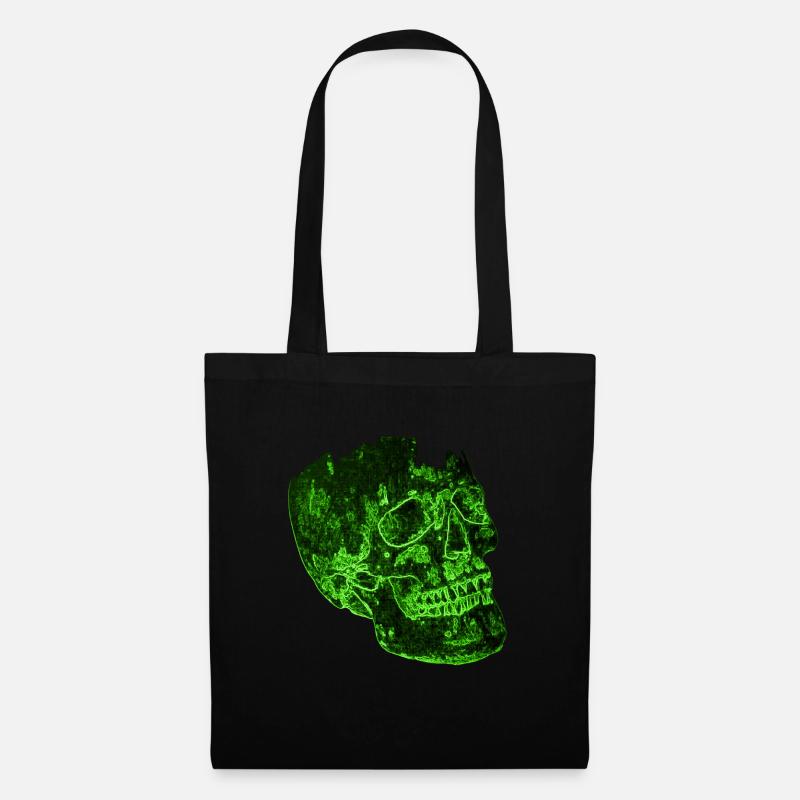 Crâne - Sac en tissu - noir