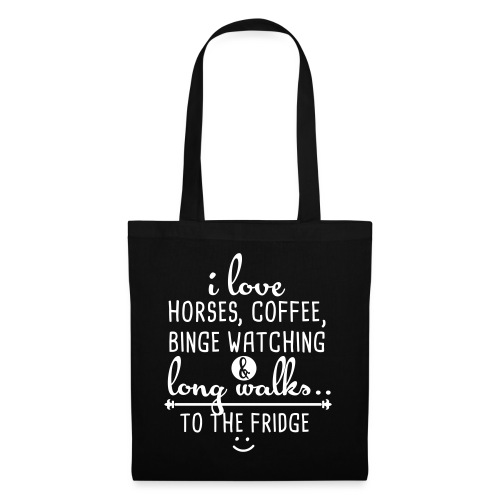 Ich liebe Pferde, Kaffee und lange Spaziergänge - Stoffbeutel