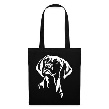 Magyar Vizsla Kopf "Black Edition" - Stoffbeutel - Schwarz - Vorne