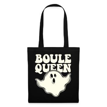Boule Queen Königin Outfit für Boulespieler zum - Stoffbeutel - Schwarz - Vorne