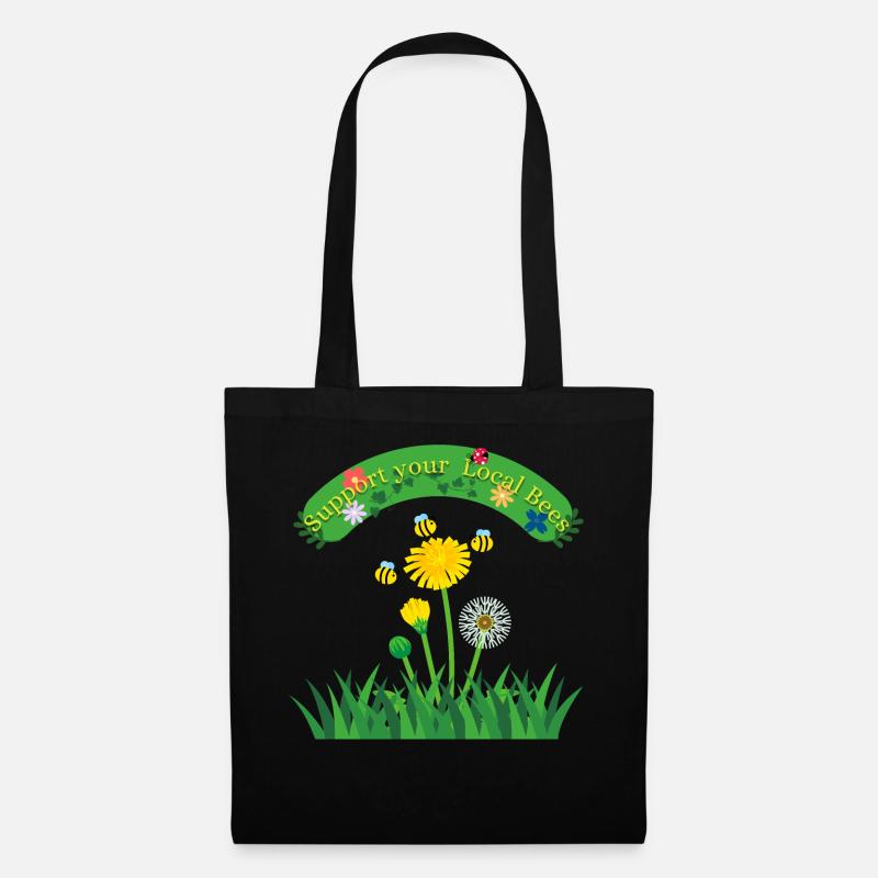 Support your Local Bees - Tote Bag - black
