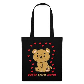 You're Bearly Lovely Bear Funny Animal Puns - Tote Bag - black - Front