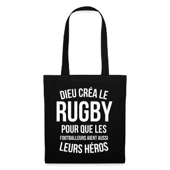 rugby, rugby sport, rugby humour - Sac en tissu - noir - Devant