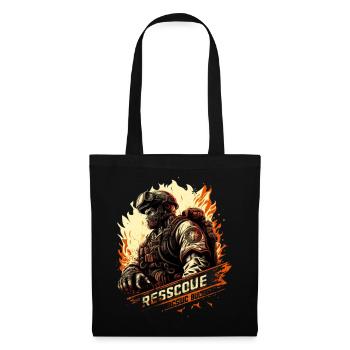 Heroes in uniform - firefighter - always ready - Tote Bag - black - Front