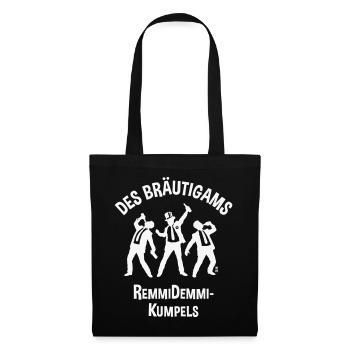 Des Bräutigams Remmidemmi-Kumpels (JGA Team / W) - Stoffbeutel - Schwarz - Vorne