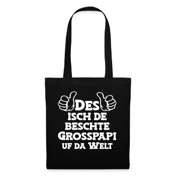 Des isch de beschte Grosspapi Opa Schweiz Opi - Stoffbeutel - Schwarz - Vorne
