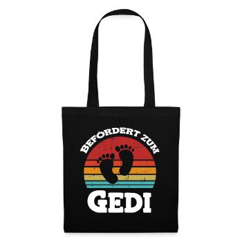 Befördert zum Gedi Patenonkel Österreich - Stoffbeutel - Schwarz - Vorne
