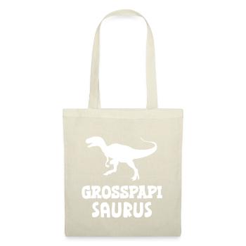 Grosspapi Saurus Großvater Opa Schweiz Opi - Stoffbeutel - Natur - Vorne