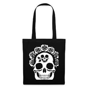 Horreur Crâne Crâne Art Crâne Gothique Heavy Metal - Sac en tissu - noir - Devant