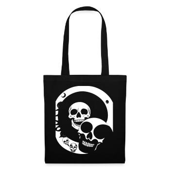 Horror Skull Skull Art Skull Gothic Heavy Metal - Tote Bag - black - Front