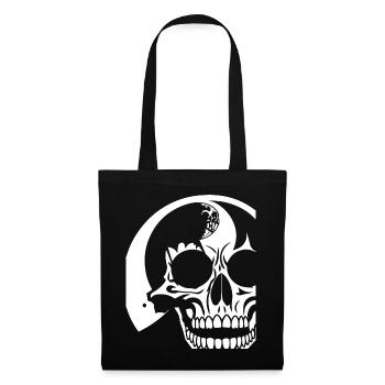 Horreur Crâne Crâne Art Crâne Gothique Heavy Metal - Sac en tissu - noir - Devant