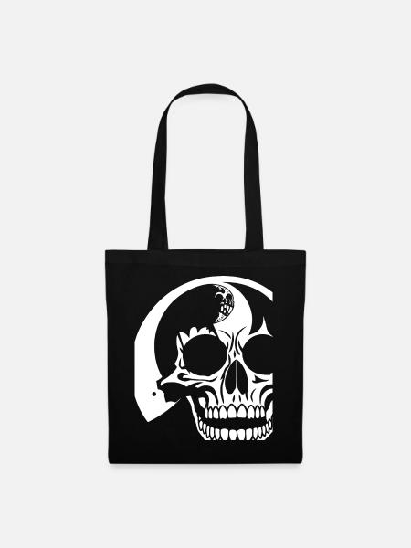 Horror Skull Skull Art Skull Gothic Heavy Metal - Tote Bag - black