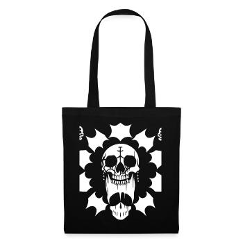 Horreur Crâne Crâne Art Crâne Gothique Heavy Metal - Sac en tissu - noir - Devant
