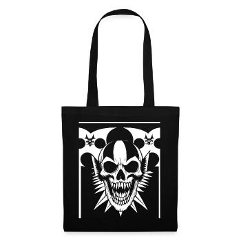 Horreur Crâne Crâne Art Crâne Gothique Heavy Metal - Sac en tissu - noir - Devant