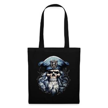 Sailor Skull Skull Captain Ahoy Ship - Tote Bag - black - Front