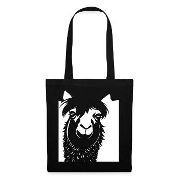 Funny Llama Silhouette Cheeky Fun Llamas - Tote Bag - black - Front