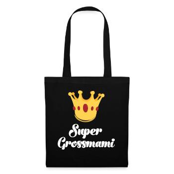 Super Grossmami Schweiz Oma Grosi - Stoffbeutel - Schwarz - Vorne