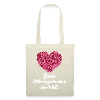 Beste Schwiegermama der Welt Schwiegermutter - Stoffbeutel - Natur - Vorne