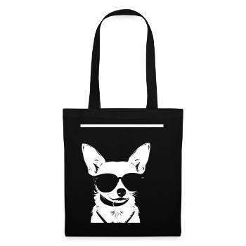 Funny Chihuahua wearing Sunglasses Chihuahuas - Tote Bag - black - Front