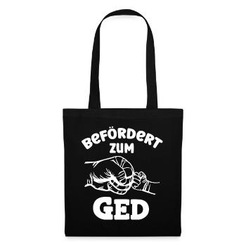 Befördert zum Ged Wöd Gedi Patenonkel Österreich - Stoffbeutel - Schwarz - Vorne