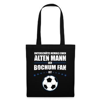 Alter Mann - Bochum Fan | Retro Vintage Design - Stoffbeutel - Schwarz - Vorne