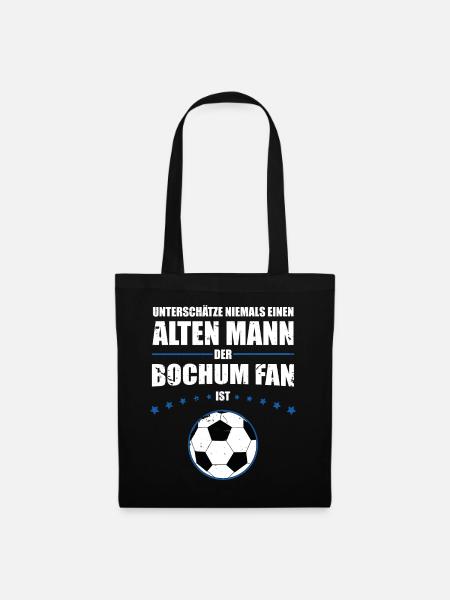 Alter Mann - Bochum Fan | Retro Vintage Design - Stoffbeutel - Schwarz
