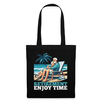 Retirement Retirement Time Enjoy Gift - Tote Bag - black - Front