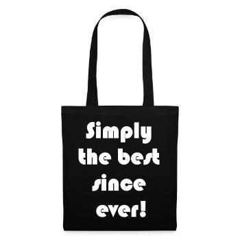 Clear motivational slogan: the best - Tote Bag - black - Front
