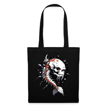 Crâne de Koi // Poisson Crâne // Carpe FS0171 - Sac en tissu - noir - Devant